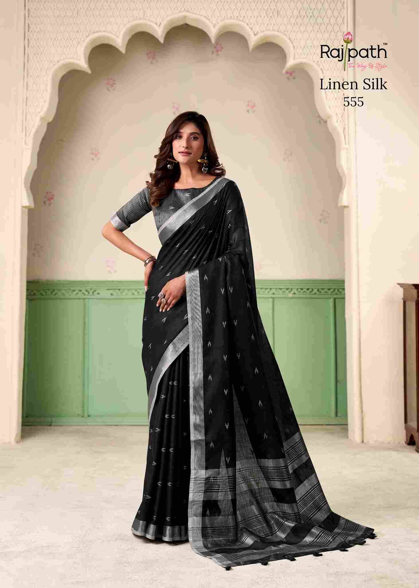 Khyati Silk By Rajpath 554 To 559 Series Indian Traditional Wear Collection Beautiful Stylish Fancy Colorful Party Wear & Occasional Wear Linen Silk Sarees At Wholesale Price