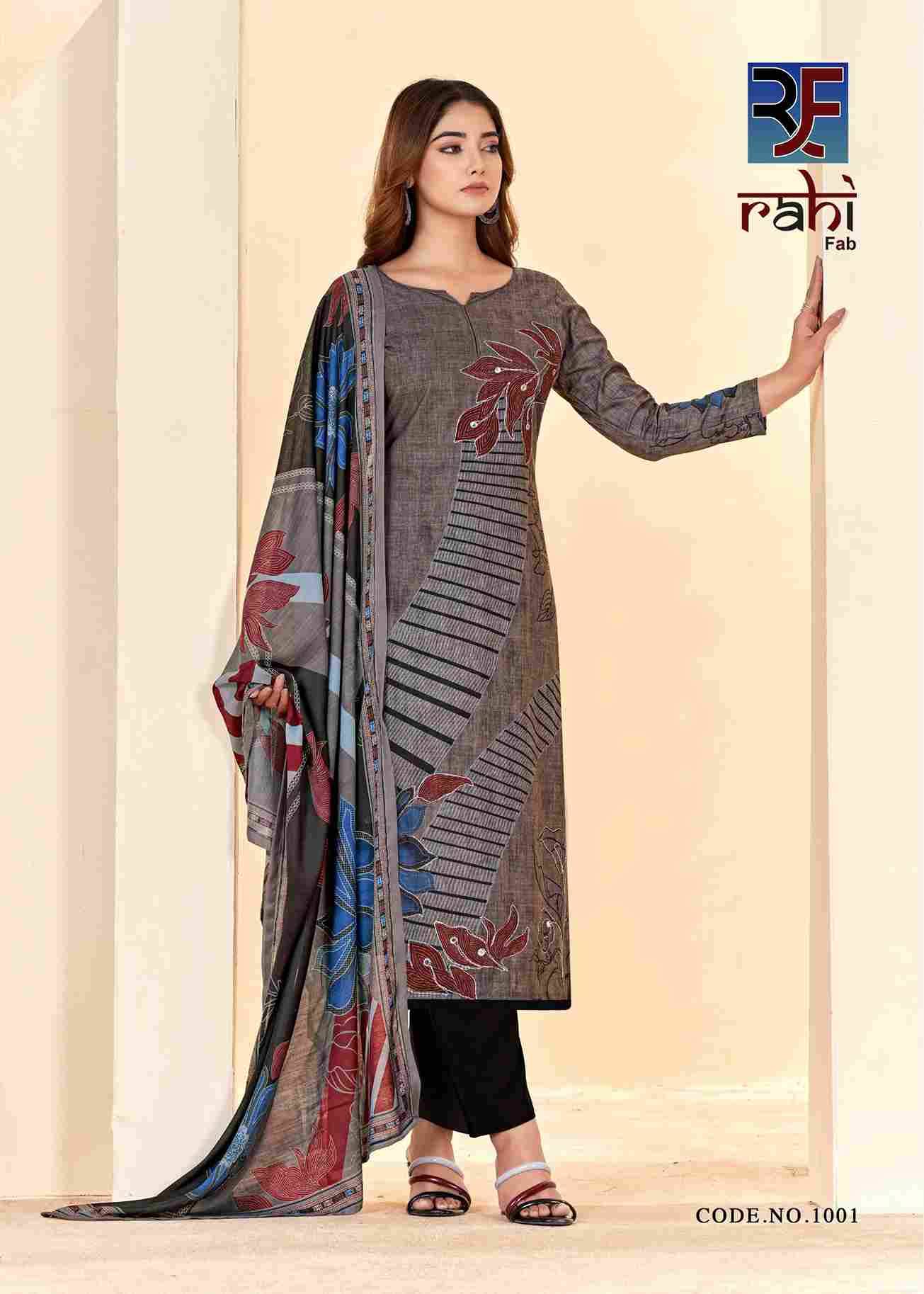 Rising Silver By Rahi Fab 1001 To 1008 Series Beautiful Pakistani Suits Stylish Fancy Colorful Party Wear & Occasional Wear Pure Cotton Dresses At Wholesale Price