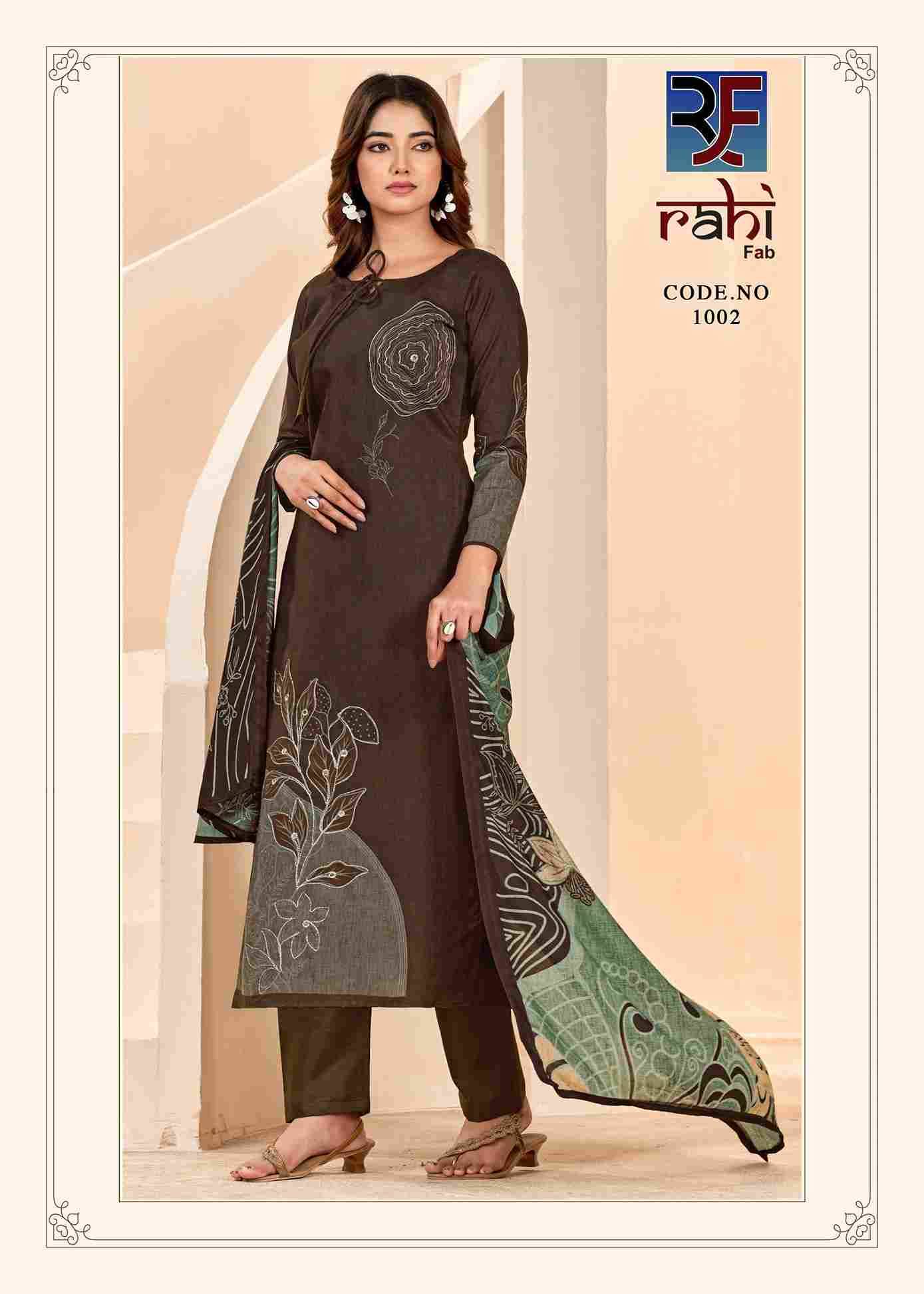 Rising Silver By Rahi Fab 1001 To 1008 Series Beautiful Pakistani Suits Stylish Fancy Colorful Party Wear & Occasional Wear Pure Cotton Dresses At Wholesale Price