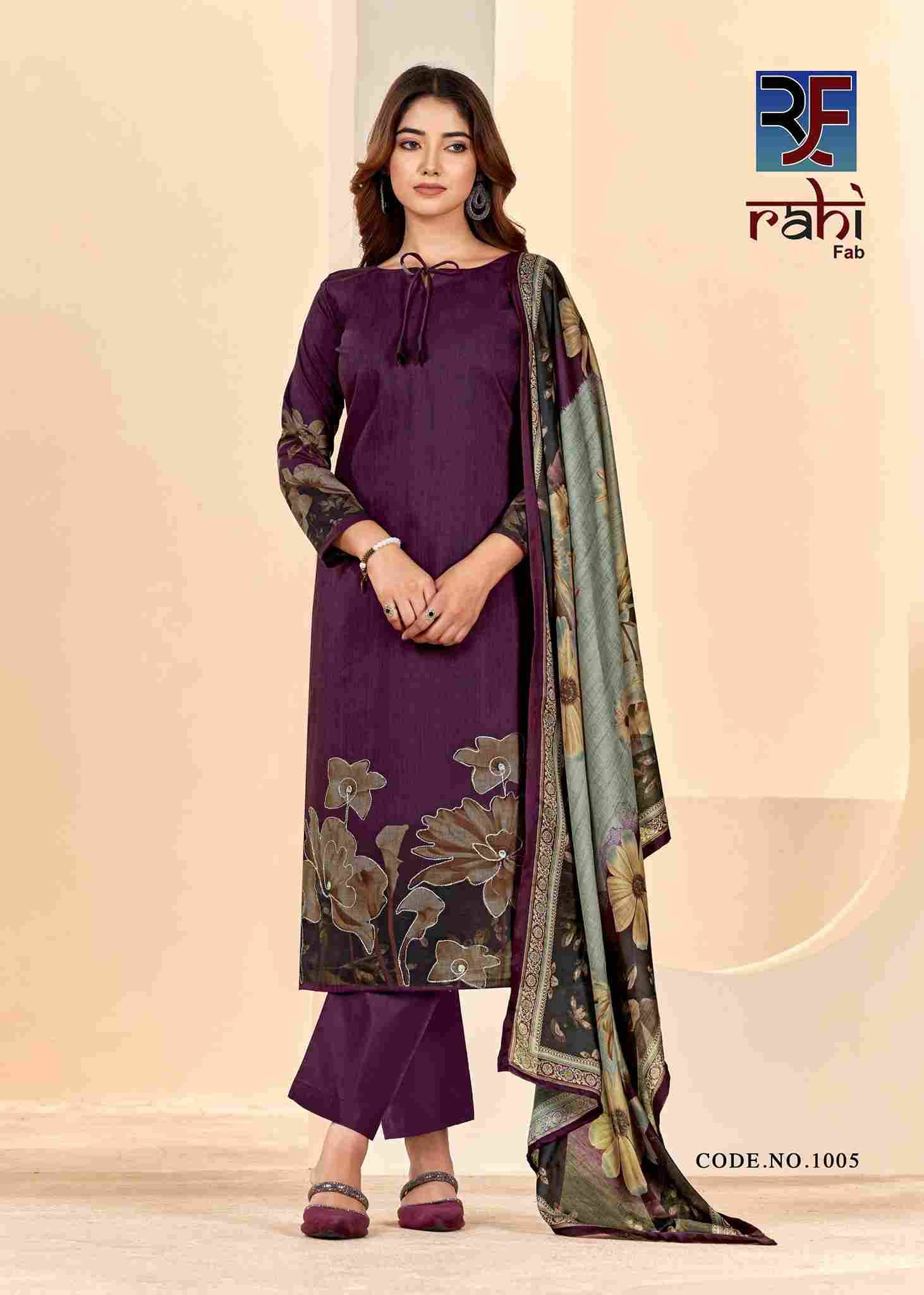 Rising Silver By Rahi Fab 1001 To 1008 Series Beautiful Pakistani Suits Stylish Fancy Colorful Party Wear & Occasional Wear Pure Cotton Dresses At Wholesale Price