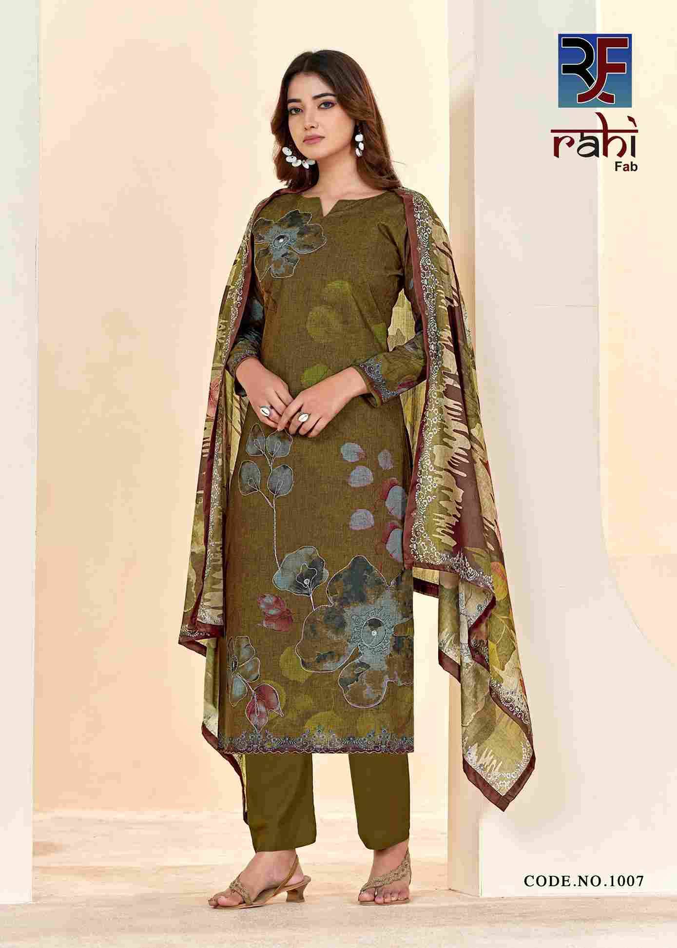Rising Silver By Rahi Fab 1001 To 1008 Series Beautiful Pakistani Suits Stylish Fancy Colorful Party Wear & Occasional Wear Pure Cotton Dresses At Wholesale Price