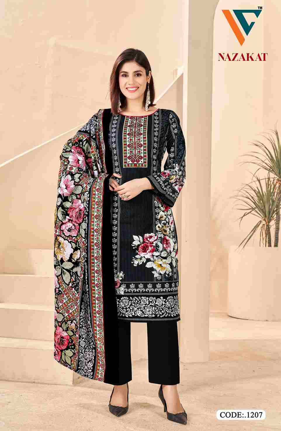 Nazakat Vol-12 By Vandana Creation 1201 To 1208 Series Beautiful Festive Suits Stylish Fancy Colorful Casual Wear & Ethnic Wear Soft Cotton Print Dresses At Wholesale Price