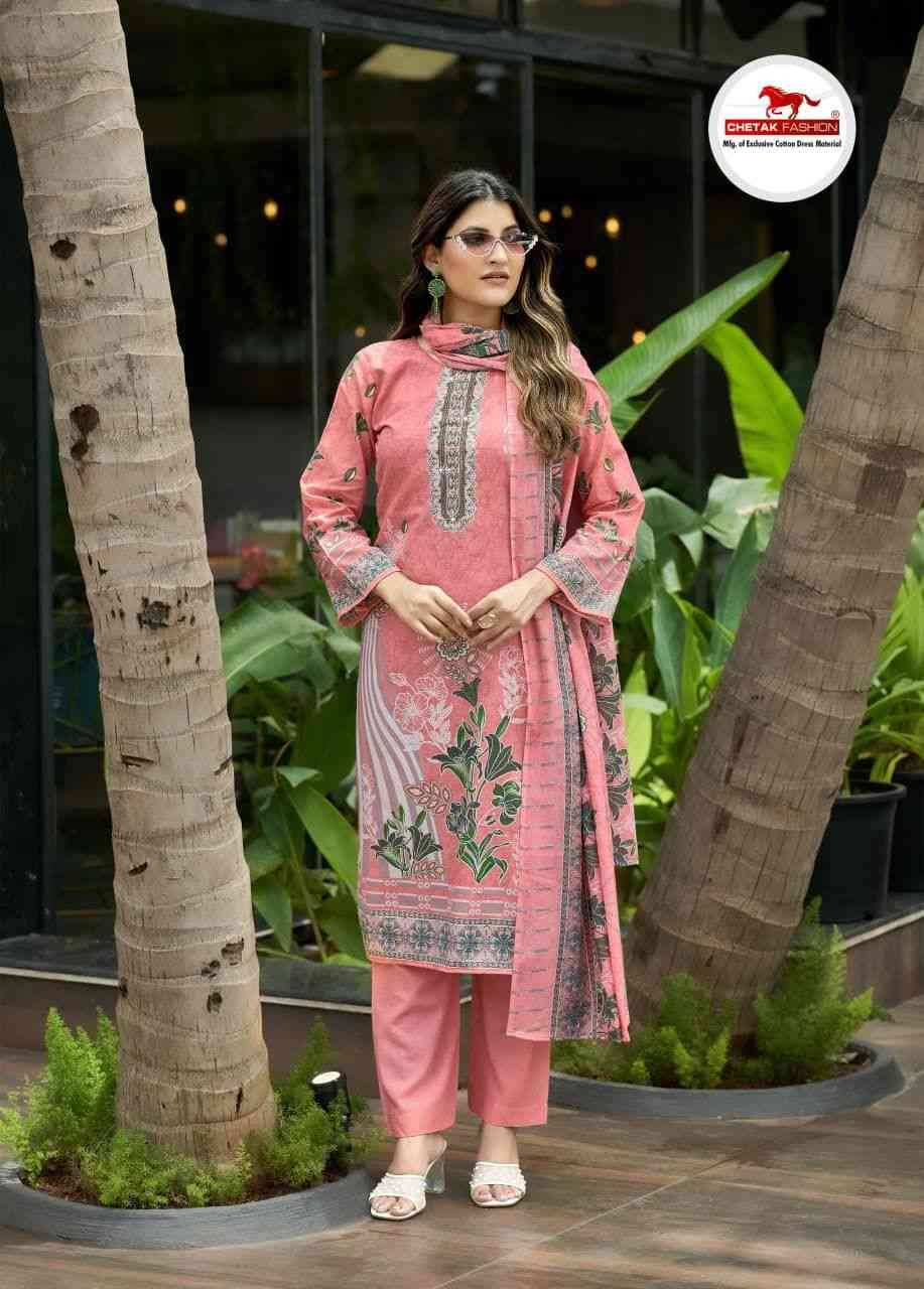 Jannat Karachi Vol-3 By Chetak Fashion 3001 To 3008 Series Beautiful Festive Suits Colorful Stylish Fancy Casual Wear & Ethnic Wear Cambric Cotton Print Dresses At Wholesale Price