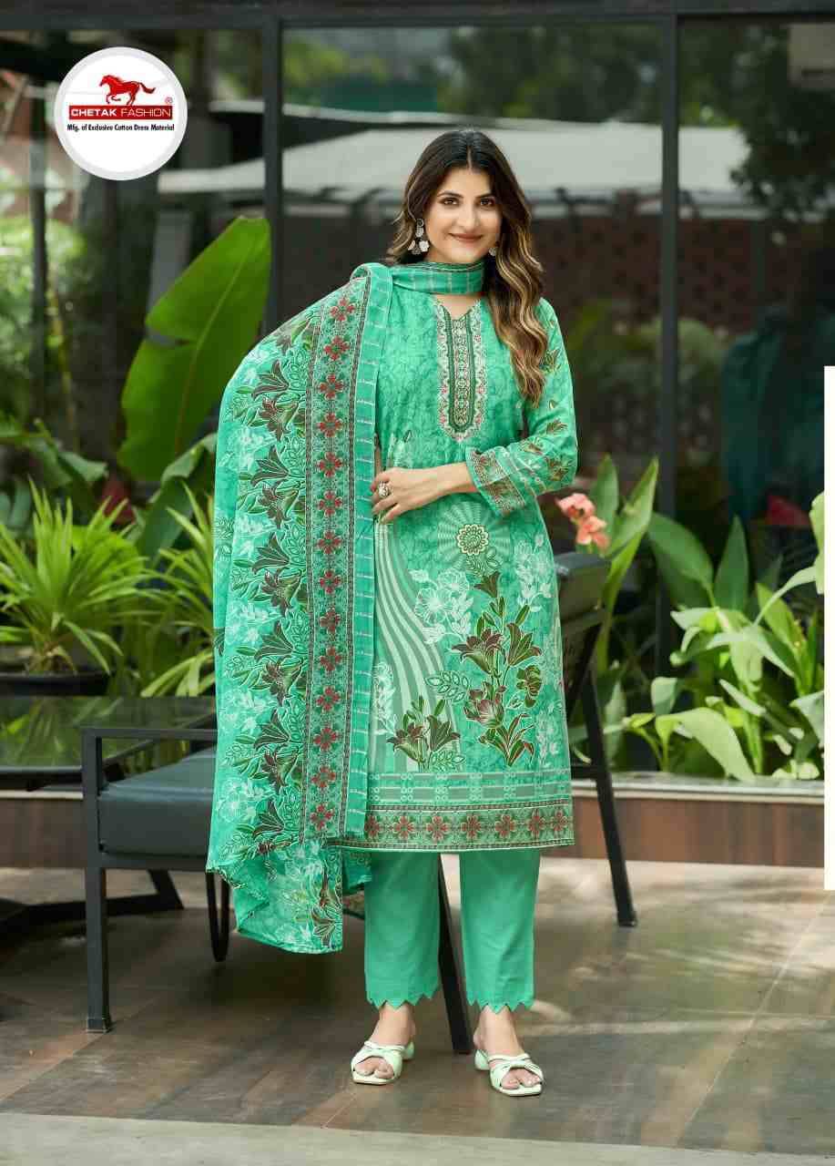 Jannat Karachi Vol-3 By Chetak Fashion 3001 To 3008 Series Beautiful Festive Suits Colorful Stylish Fancy Casual Wear & Ethnic Wear Cambric Cotton Print Dresses At Wholesale Price