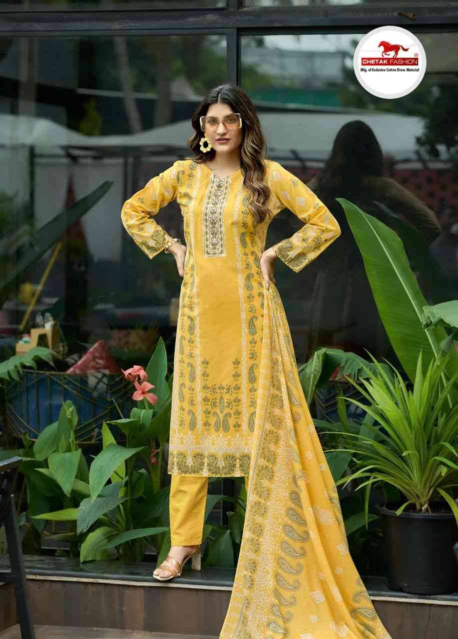 Jannat Karachi Vol-3 By Chetak Fashion 3001 To 3008 Series Beautiful Festive Suits Colorful Stylish Fancy Casual Wear & Ethnic Wear Cambric Cotton Print Dresses At Wholesale Price