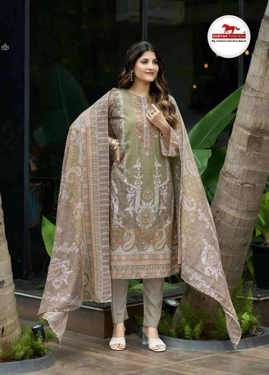 Jannat Karachi Vol-3 By Chetak Fashion 3001 To 3008 Series Beautiful Festive Suits Colorful Stylish Fancy Casual Wear & Ethnic Wear Cambric Cotton Print Dresses At Wholesale Price