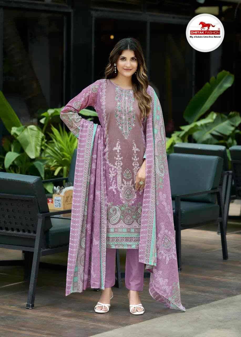 Jannat Karachi Vol-3 By Chetak Fashion 3001 To 3008 Series Beautiful Festive Suits Colorful Stylish Fancy Casual Wear & Ethnic Wear Cambric Cotton Print Dresses At Wholesale Price