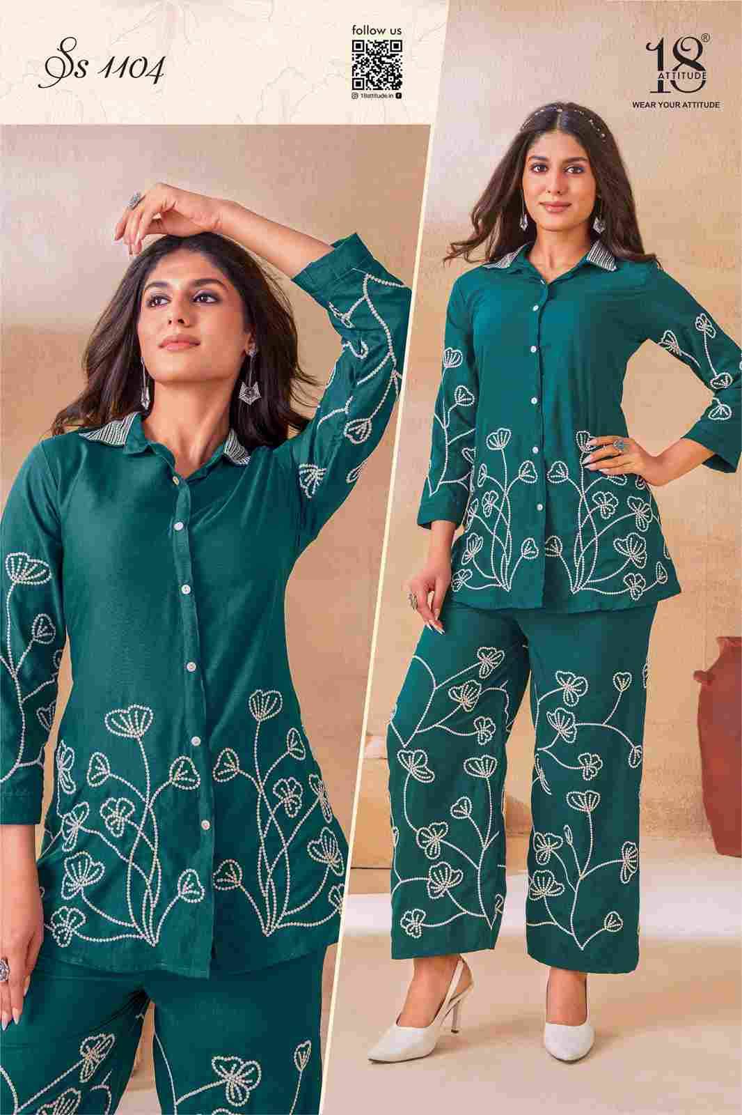 Sho-Shaa Vol-11 By 18 Attitude 1101 To 1105 Series Designer Stylish Fancy Colorful Beautiful Party Wear & Ethnic Wear Collection Premium Rayon Slub Co-Ords At Wholesale Price