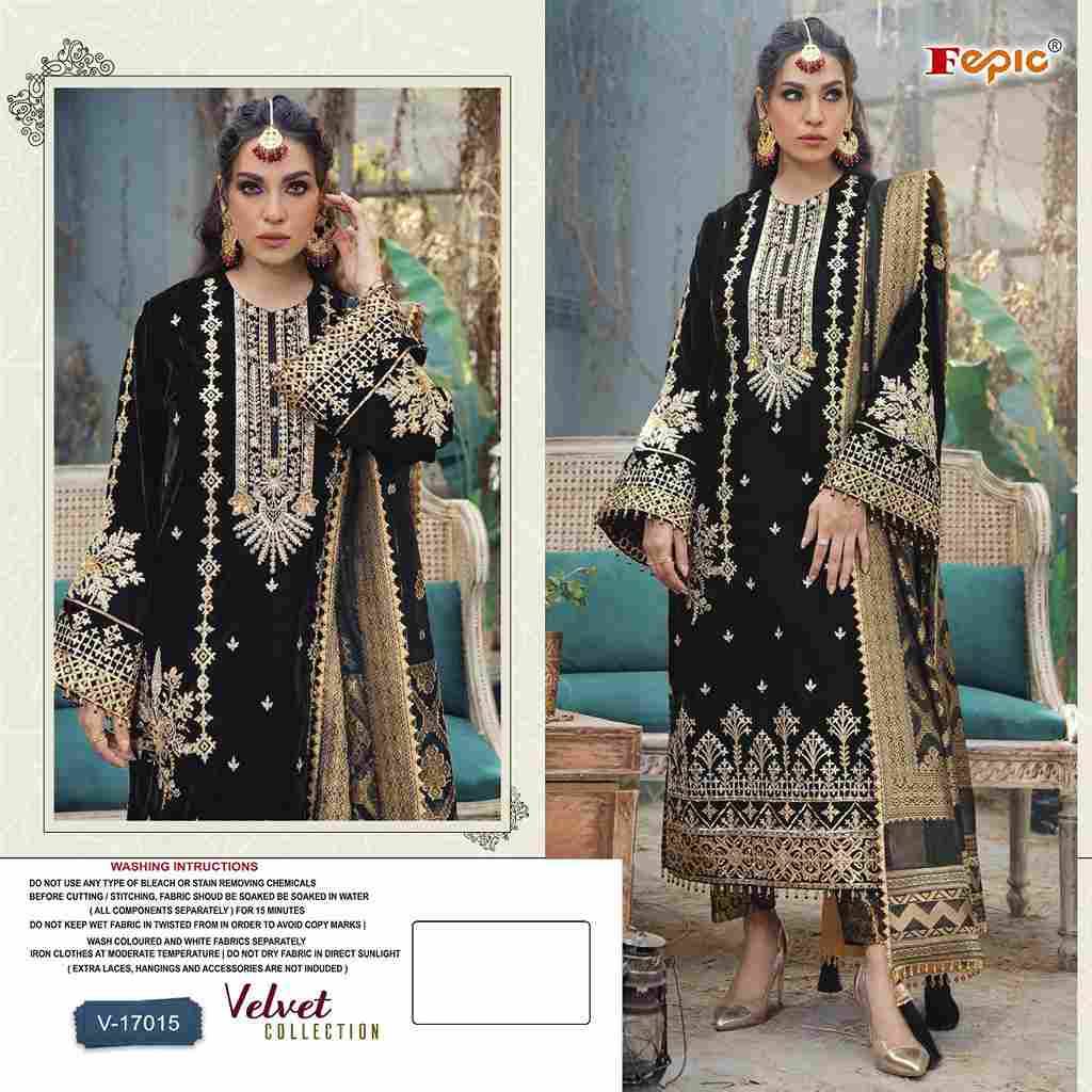 Fepic 17015 Colours By Fepic Beautiful Pakistani Suits Colorful Stylish Fancy Casual Wear & Ethnic Wear Velvet Embroidered Dresses At Wholesale Price