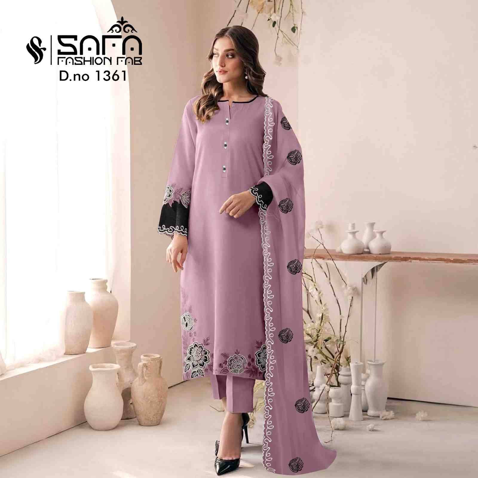 Safa 1361 Colours By Safa Fashion 1361-A To 1361-D Series Designer Stylish Fancy Colorful Beautiful Party Wear & Ethnic Wear Collection Georgette Dresses At Wholesale Price