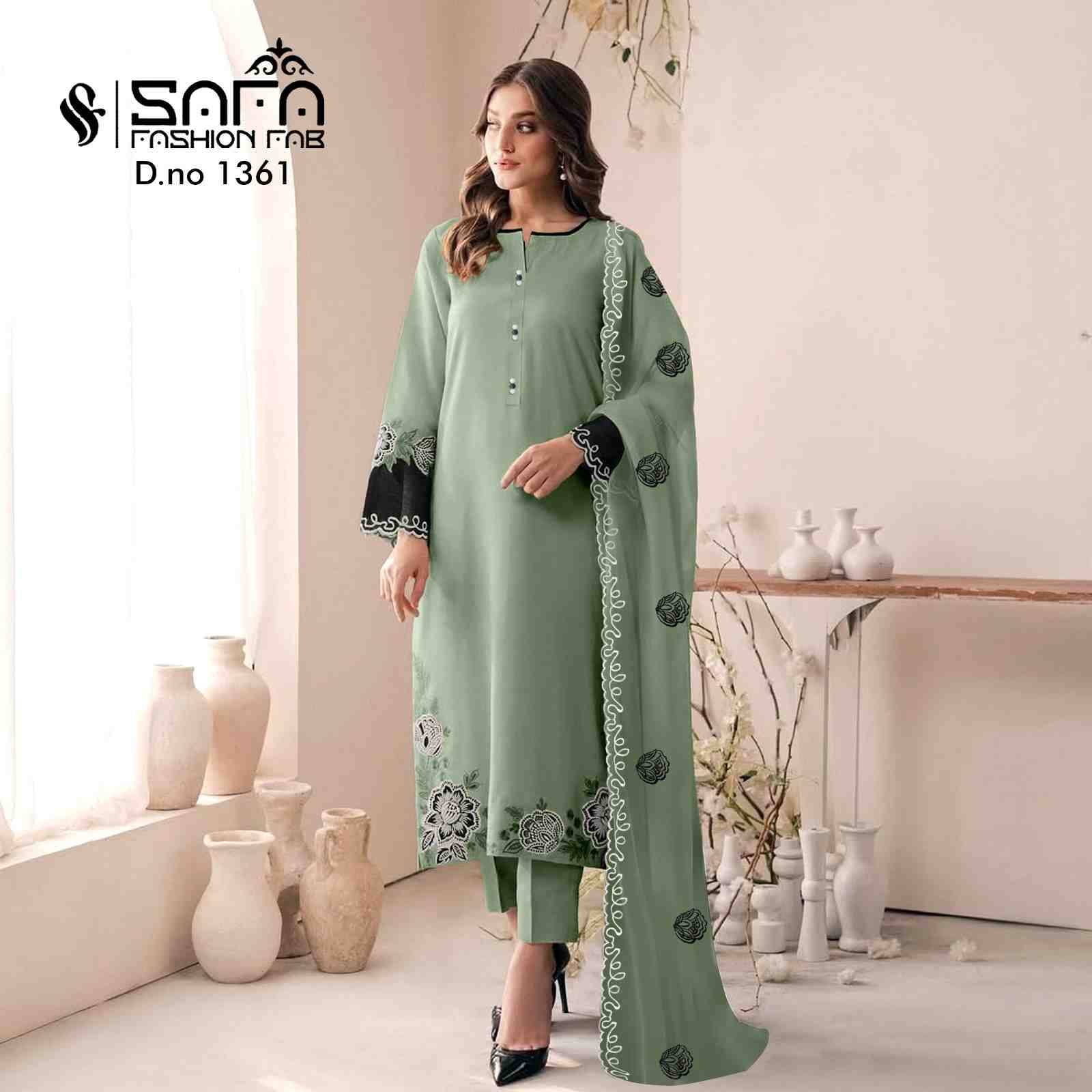 Safa 1361 Colours By Safa Fashion 1361-A To 1361-D Series Designer Stylish Fancy Colorful Beautiful Party Wear & Ethnic Wear Collection Georgette Dresses At Wholesale Price