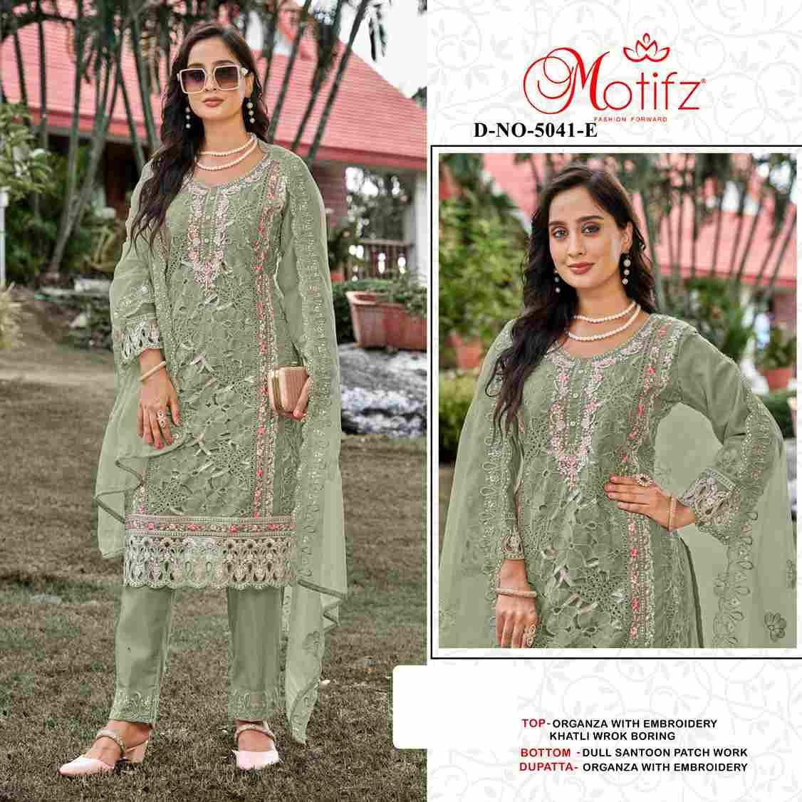 Motifz Hit Design 5041 Colours Vol-2 By Motifz 5041-E To 5041-H Series Beautiful Pakistani Suits Colorful Stylish Fancy Casual Wear & Ethnic Wear Organza Dresses At Wholesale Price