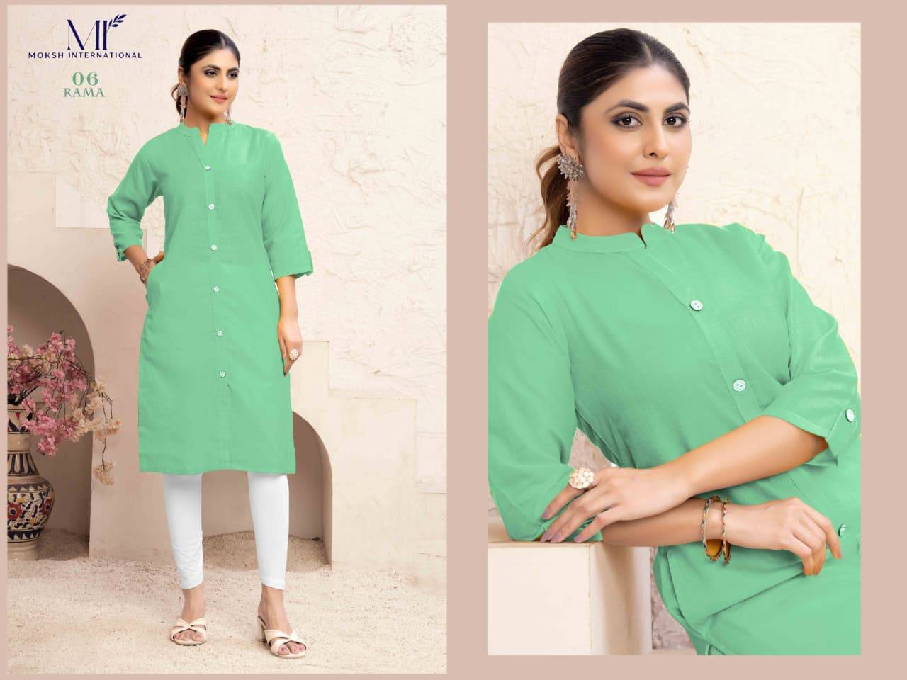 Neer Vol-2 By Moksh International 05 To 09 Series Designer Stylish Fancy Colorful Beautiful Party Wear & Ethnic Wear Collection Cotton Kurtis At Wholesale Price