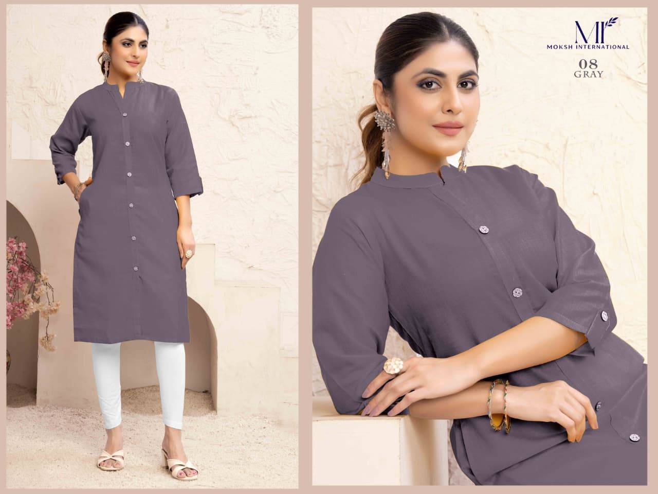 Neer Vol-2 By Moksh International 05 To 09 Series Designer Stylish Fancy Colorful Beautiful Party Wear & Ethnic Wear Collection Cotton Kurtis At Wholesale Price