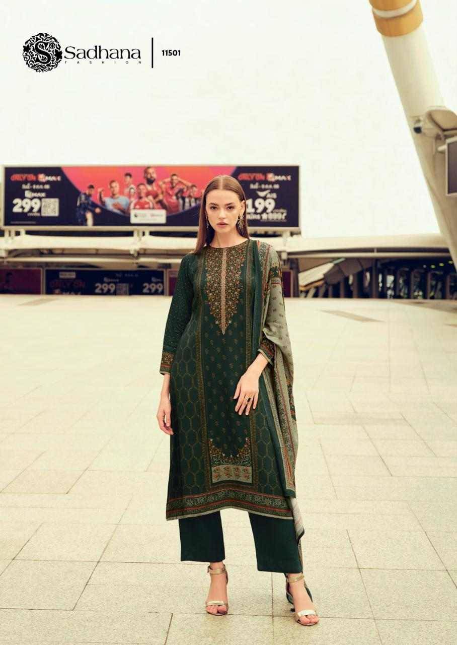 Nana By Sadhana Fashion 11500 To 11505 Series Designer Festive Suits Beautiful Fancy Stylish Colorful Party Wear & Occasional Wear Pure Viscose Pashmina Print Dresses At Wholesale Price