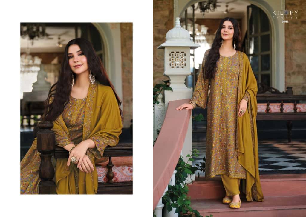 Freya By Kilory 2081 To 2086 Series Beautiful Festive Suits Colorful Stylish Fancy Casual Wear & Ethnic Wear Pure Viscose Pashmina Dresses At Wholesale Price