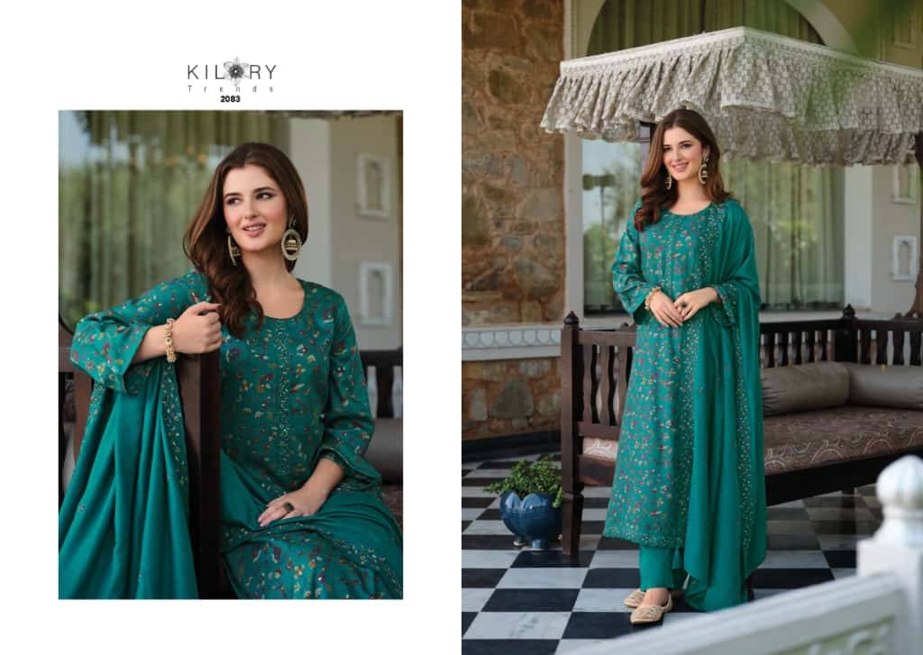 Freya By Kilory 2081 To 2086 Series Beautiful Festive Suits Colorful Stylish Fancy Casual Wear & Ethnic Wear Pure Viscose Pashmina Dresses At Wholesale Price