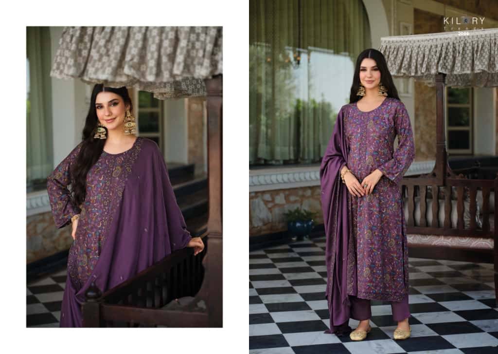 Freya By Kilory 2081 To 2086 Series Beautiful Festive Suits Colorful Stylish Fancy Casual Wear & Ethnic Wear Pure Viscose Pashmina Dresses At Wholesale Price