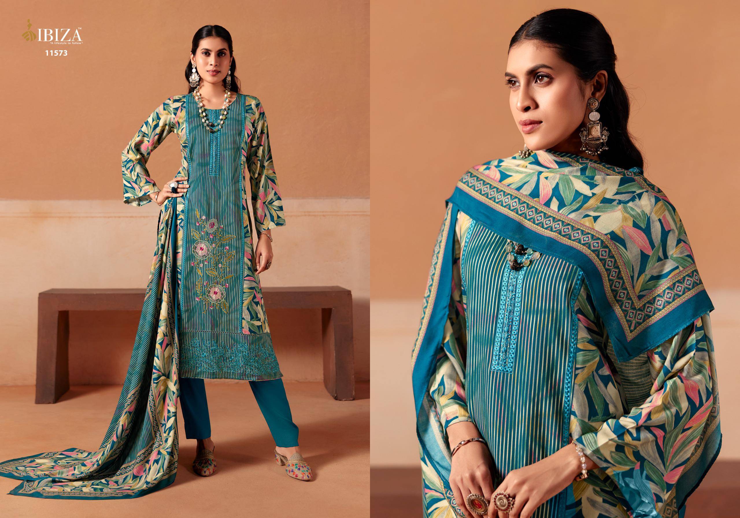 Tara By Ibiza 11571 To 11574 Series Beautiful Festive Suits Colorful Stylish Fancy Casual Wear & Ethnic Wear Pure Viscose Pashmina Dresses At Wholesale Price