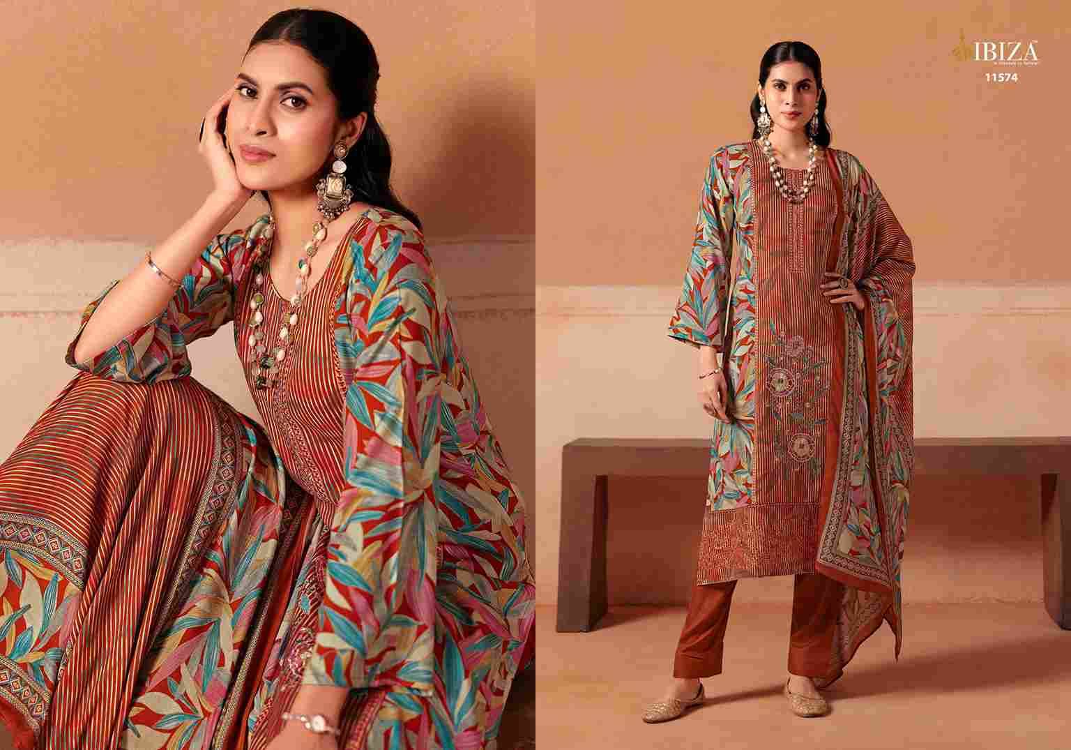 Tara By Ibiza 11571 To 11574 Series Beautiful Festive Suits Colorful Stylish Fancy Casual Wear & Ethnic Wear Pure Viscose Pashmina Dresses At Wholesale Price