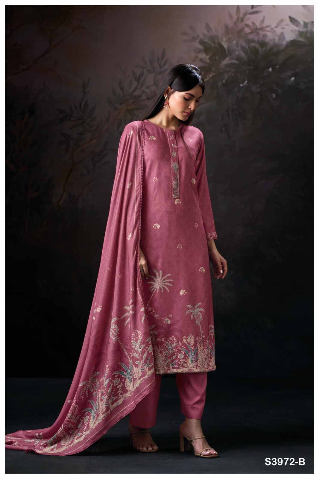 Gehna-3972 By Ganga Fashion 3972-A To 3972-D Series Beautiful Festive Suits Stylish Colorful Fancy Casual Wear & Ethnic Wear Premium Pashmina Print Dresses At Wholesale Price
