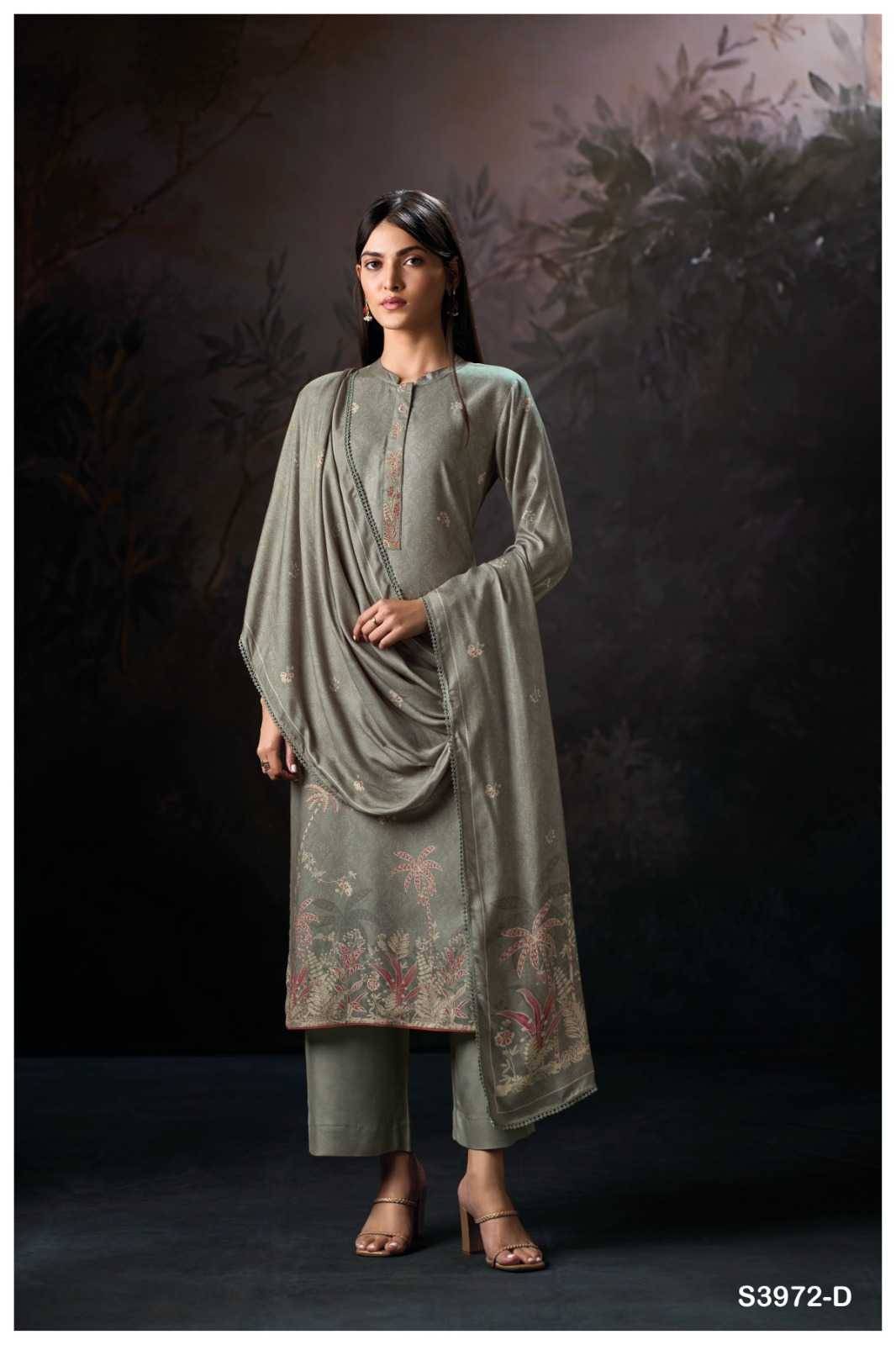 Gehna-3972 By Ganga Fashion 3972-A To 3972-D Series Beautiful Festive Suits Stylish Colorful Fancy Casual Wear & Ethnic Wear Premium Pashmina Print Dresses At Wholesale Price