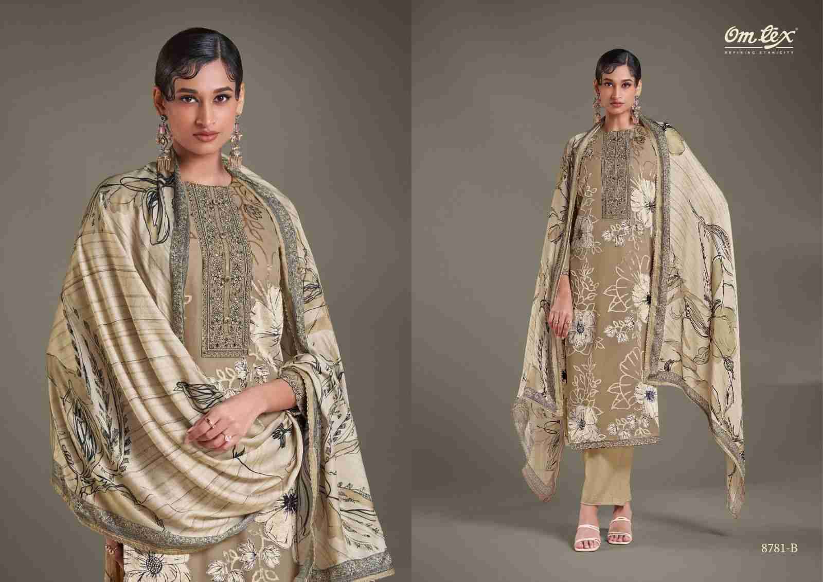 Aisha By Om Tex 8781-A To 8781-C Series Beautiful Festive Suits Colorful Stylish Fancy Casual Wear & Ethnic Wear Velvet Dresses At Wholesale Price