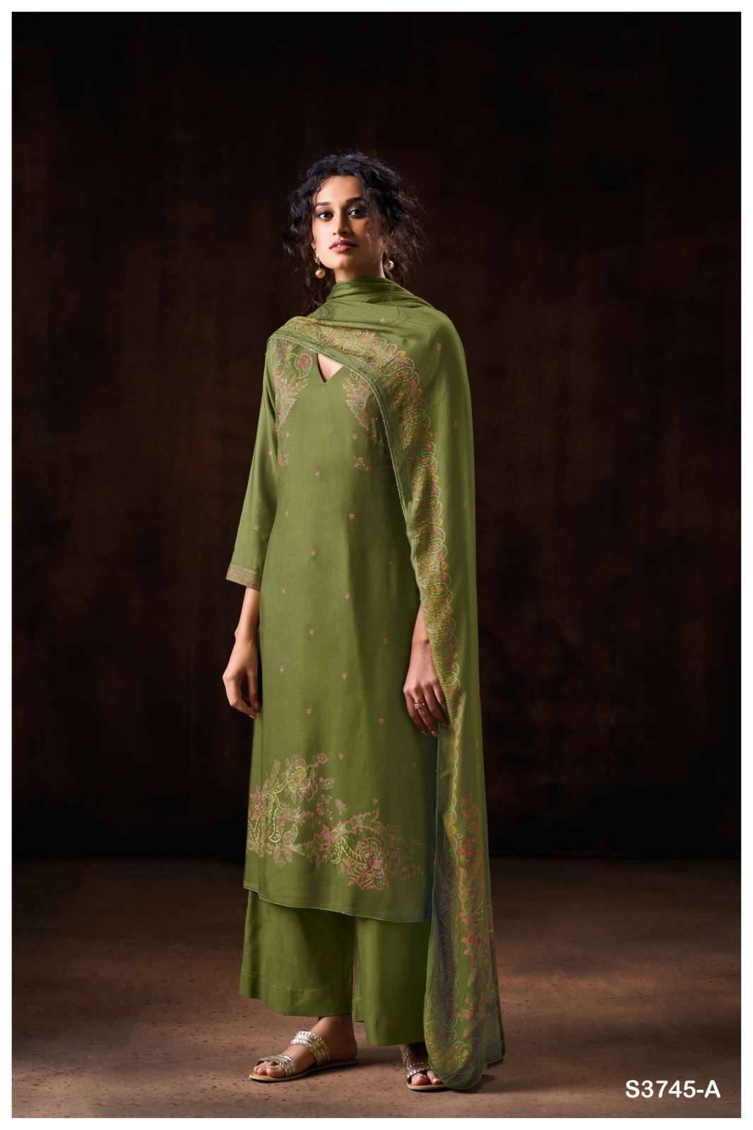 Darsie-3745 By Ganga Fashion 3745-A To 3745-D Series Beautiful Festive Suits Stylish Colorful Fancy Casual Wear & Ethnic Wear Premium Pashmina Print Dresses At Wholesale Price