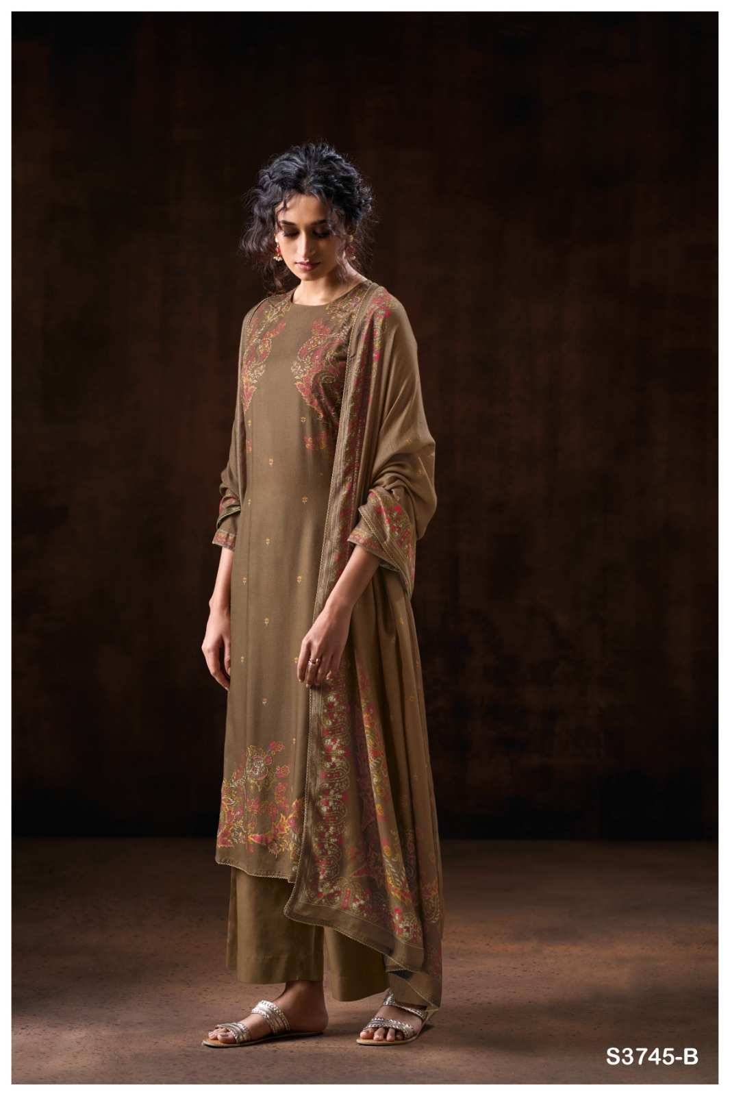 Darsie-3745 By Ganga Fashion 3745-A To 3745-D Series Beautiful Festive Suits Stylish Colorful Fancy Casual Wear & Ethnic Wear Premium Pashmina Print Dresses At Wholesale Price