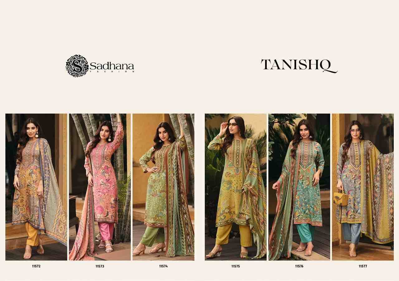 Tanishq By Sadhana Fashion 11572 To 11577 Series Designer Festive Suits Beautiful Fancy Stylish Colorful Party Wear & Occasional Wear Pure Viscose Pashmina Print Dresses At Wholesale Price