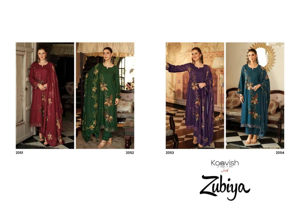 Zubiya By Kaavish 2051 To 2054 Series Beautiful Festive Suits Colorful Stylish Fancy Casual Wear & Ethnic Wear Pure Viscose Pashmina Dresses At Wholesale Price