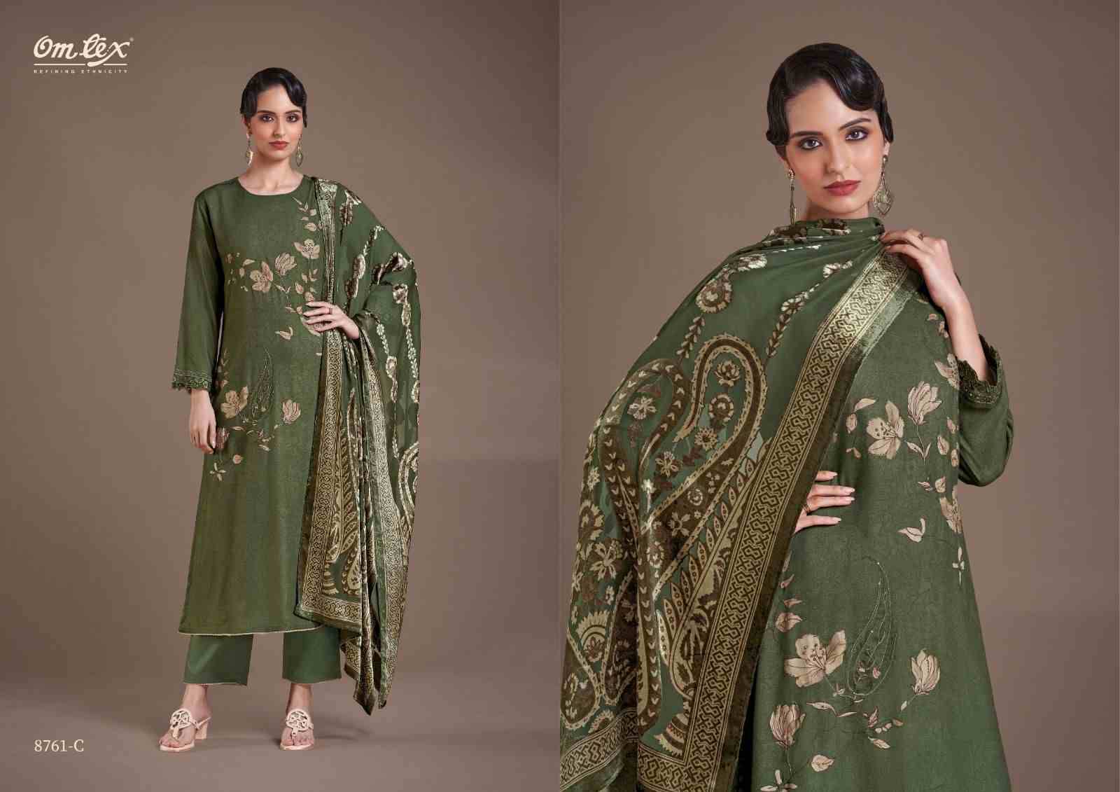 Nimaya Vol-2 By Om Tex 8761-A To 8761-D Series Beautiful Festive Suits Colorful Stylish Fancy Casual Wear & Ethnic Wear Pure Pashmina Dresses At Wholesale Price