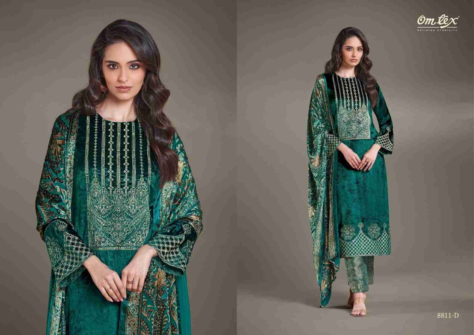 Ritha Vol-26 By Om Tex 8811-A To 8811-D Series Beautiful Festive Suits Colorful Stylish Fancy Casual Wear & Ethnic Wear Viscose Velvet Dresses At Wholesale Price
