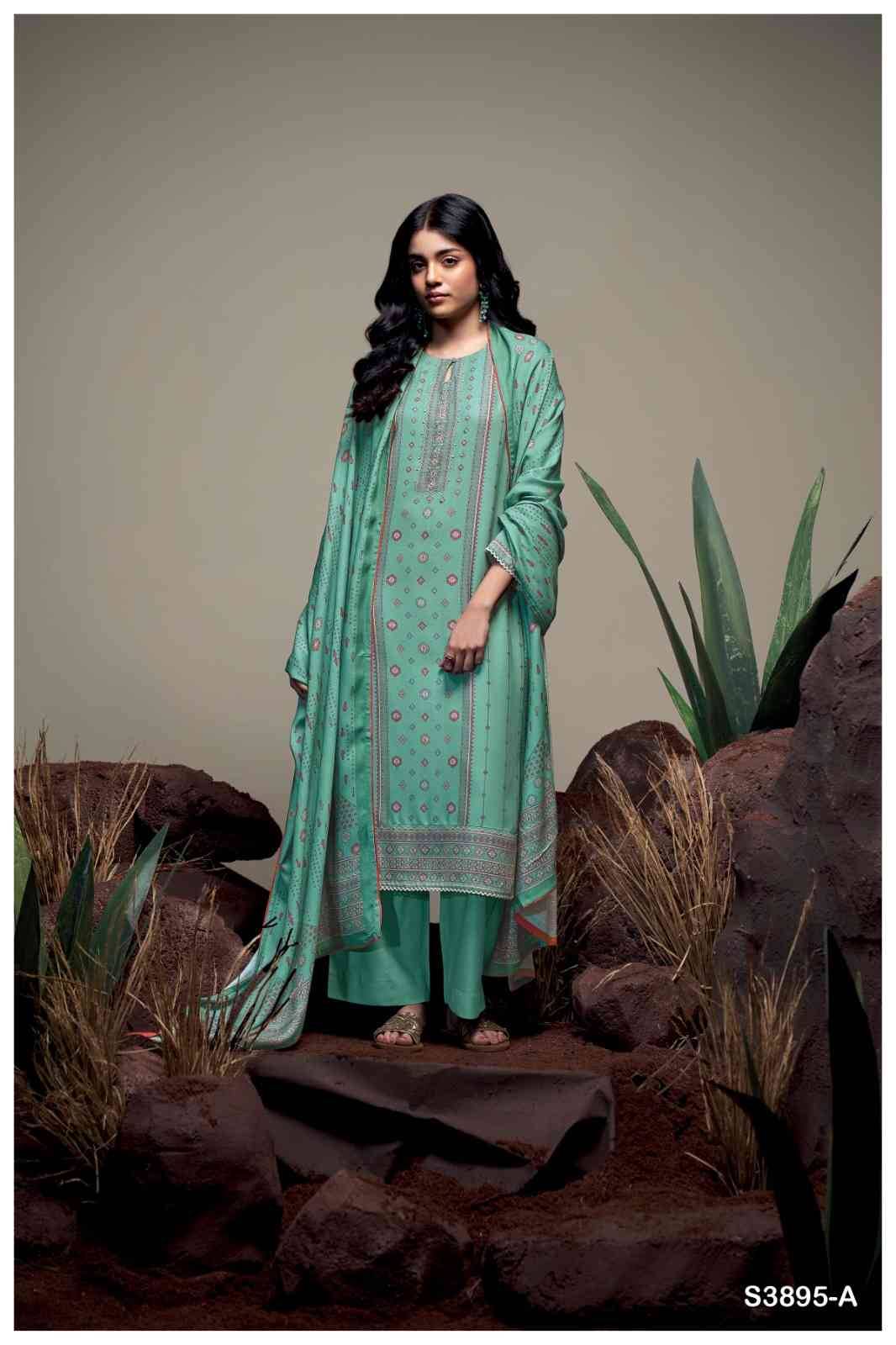 Isabeau-3895 By Ganga Fashion 3895-A To 3895-D Series Beautiful Festive Suits Stylish Colorful Fancy Casual Wear & Ethnic Wear Pure Pashmina Print Dresses At Wholesale Price