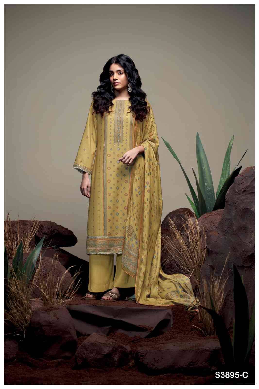 Isabeau-3895 By Ganga Fashion 3895-A To 3895-D Series Beautiful Festive Suits Stylish Colorful Fancy Casual Wear & Ethnic Wear Pure Pashmina Print Dresses At Wholesale Price