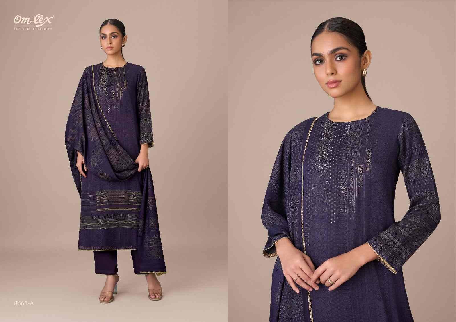 Clara By Om Tex 8661-A To 8661-D Series Beautiful Festive Suits Colorful Stylish Fancy Casual Wear & Ethnic Wear Twill Dresses At Wholesale Price