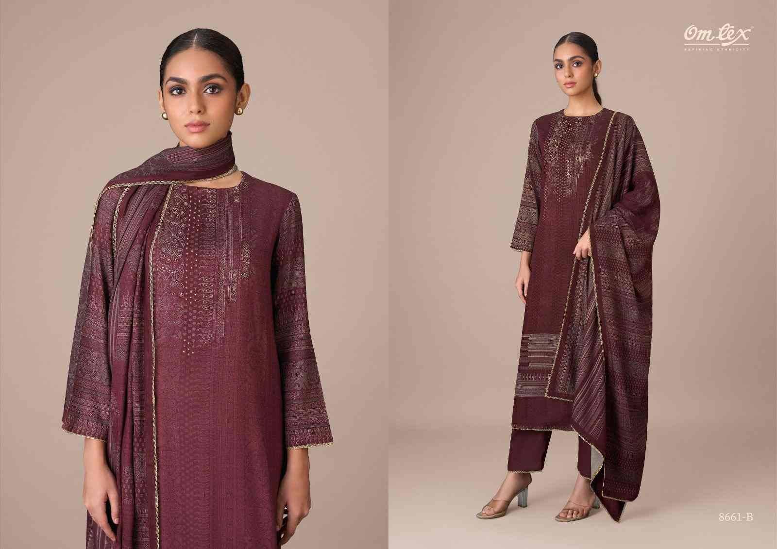 Clara By Om Tex 8661-A To 8661-D Series Beautiful Festive Suits Colorful Stylish Fancy Casual Wear & Ethnic Wear Twill Dresses At Wholesale Price