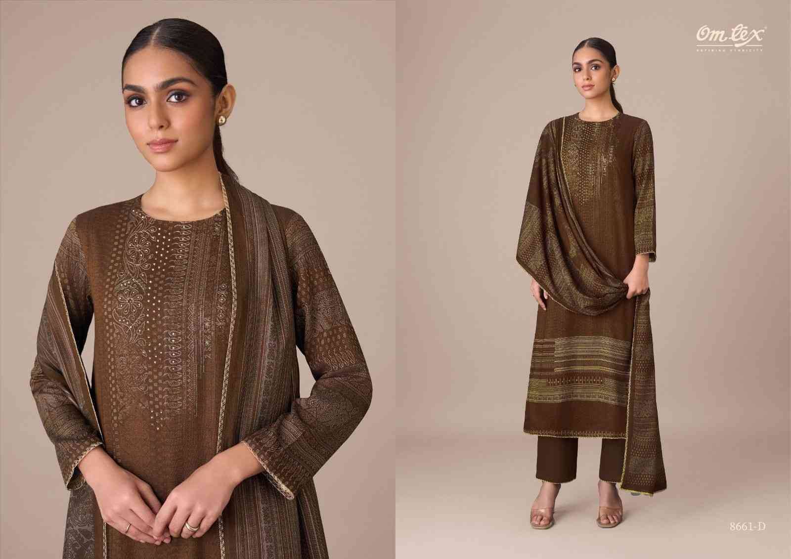 Clara By Om Tex 8661-A To 8661-D Series Beautiful Festive Suits Colorful Stylish Fancy Casual Wear & Ethnic Wear Twill Dresses At Wholesale Price