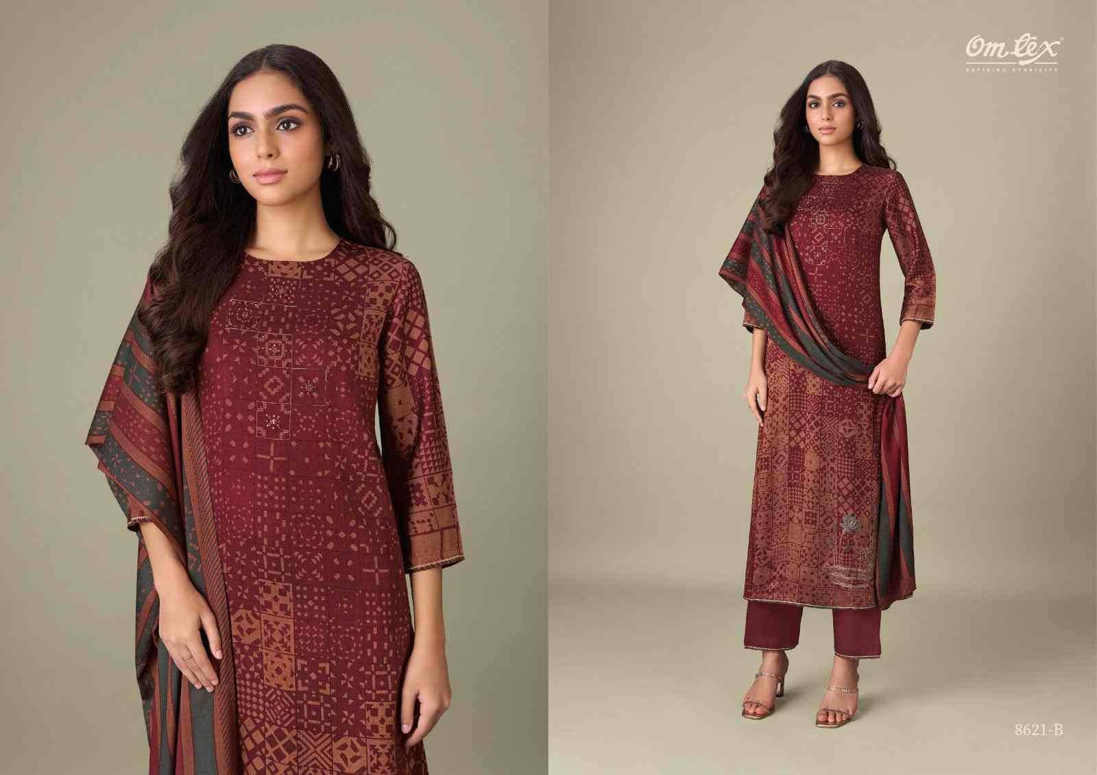Maryam By Om Tex 8621-A To 8621-D Series Beautiful Festive Suits Colorful Stylish Fancy Casual Wear & Ethnic Wear Twill Dresses At Wholesale Price