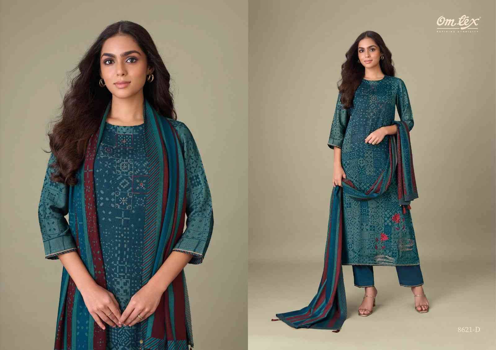 Maryam By Om Tex 8621-A To 8621-D Series Beautiful Festive Suits Colorful Stylish Fancy Casual Wear & Ethnic Wear Twill Dresses At Wholesale Price