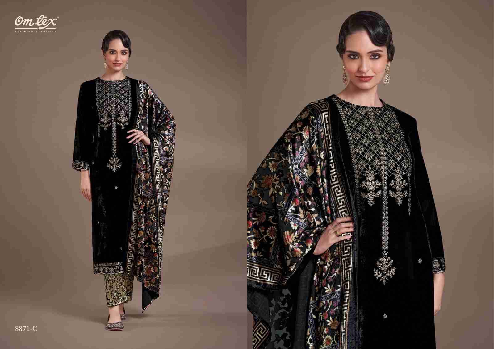 Ritha Vol-29 By Om Tex 8871-A To 8871-D Series Beautiful Festive Suits Colorful Stylish Fancy Casual Wear & Ethnic Wear Viscose Velvet Dresses At Wholesale Price