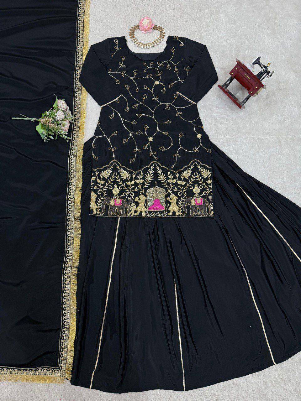 R-5865 By Fashid Wholesale 01 To 02 Series Beautiful Colorful Fancy Wedding Collection Occasional Wear & Party Wear Natural Crepe Silk Lehenga At Wholesale Price