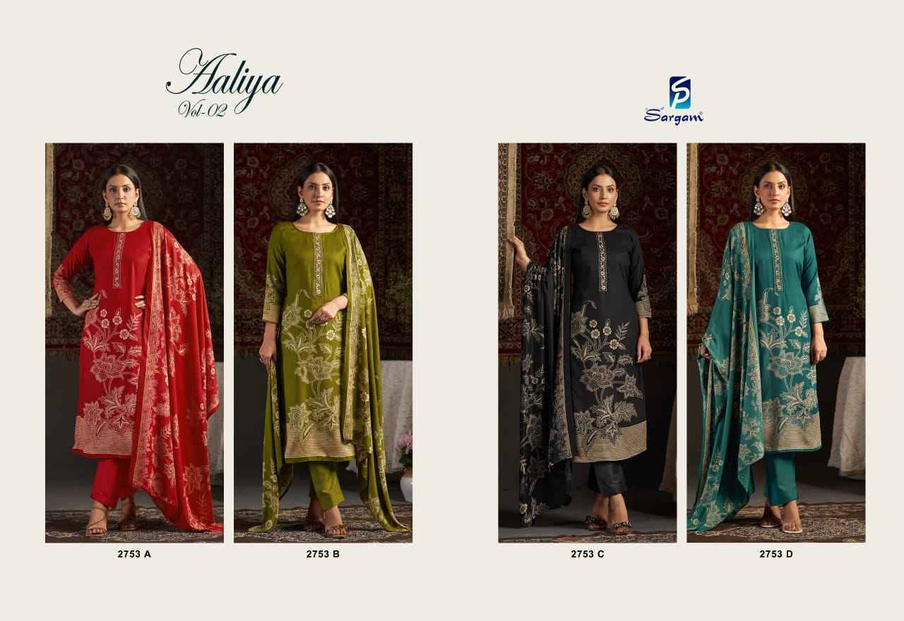 Aaliya Vol-2 By Sargam Prints 2753-A To 2753-D Series Beautiful Festive Suits Stylish Fancy Colorful Casual Wear & Ethnic Wear Pure Viscose Pashmina Dresses At Wholesale Price