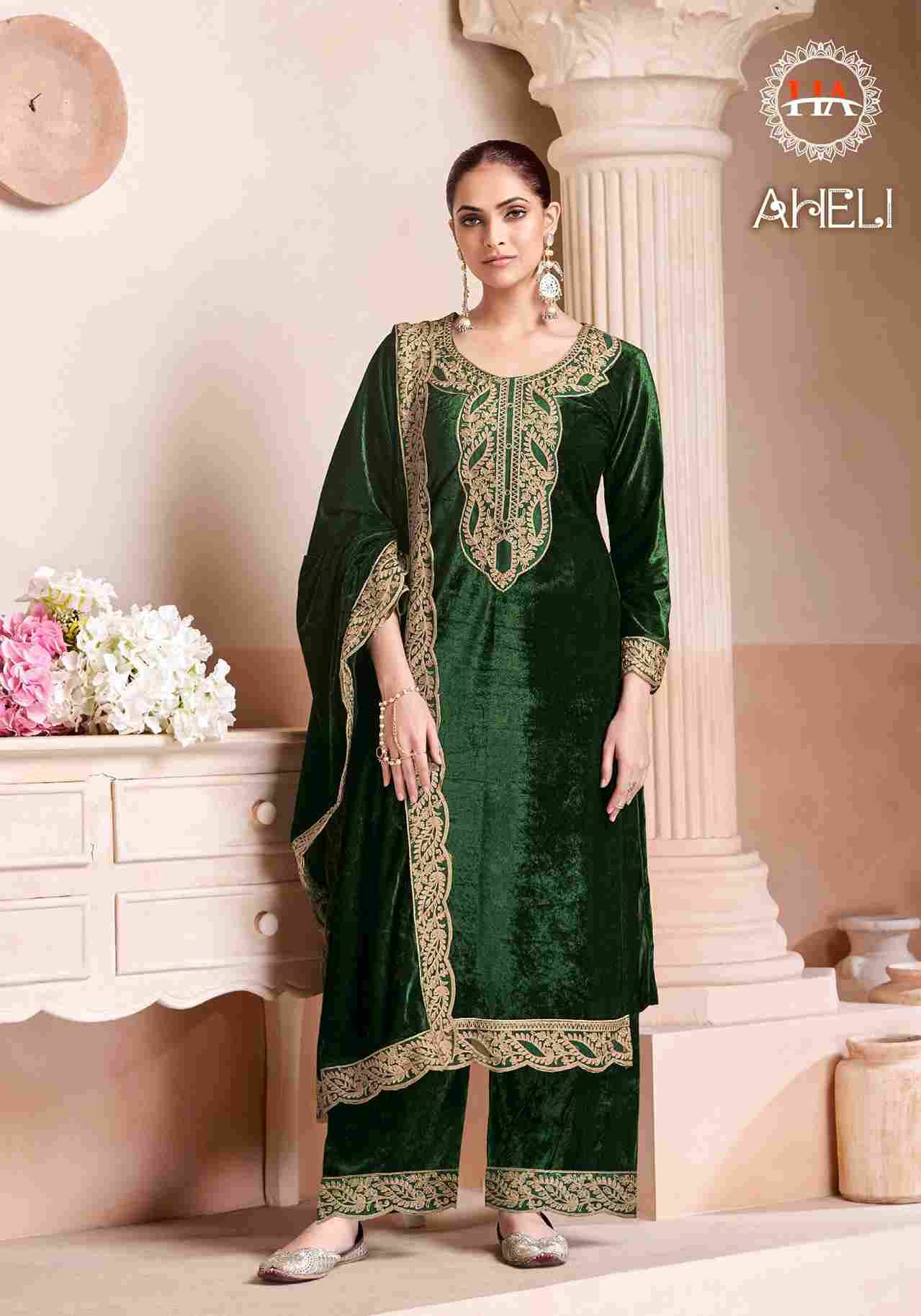 Aheli By Harshit Fashion Hub 2123-927-01 To 2123-927-06 Series Beautiful Festive Suits Stylish Fancy Colorful Casual Wear & Ethnic Wear Pure Velvet Dresses At Wholesale Price