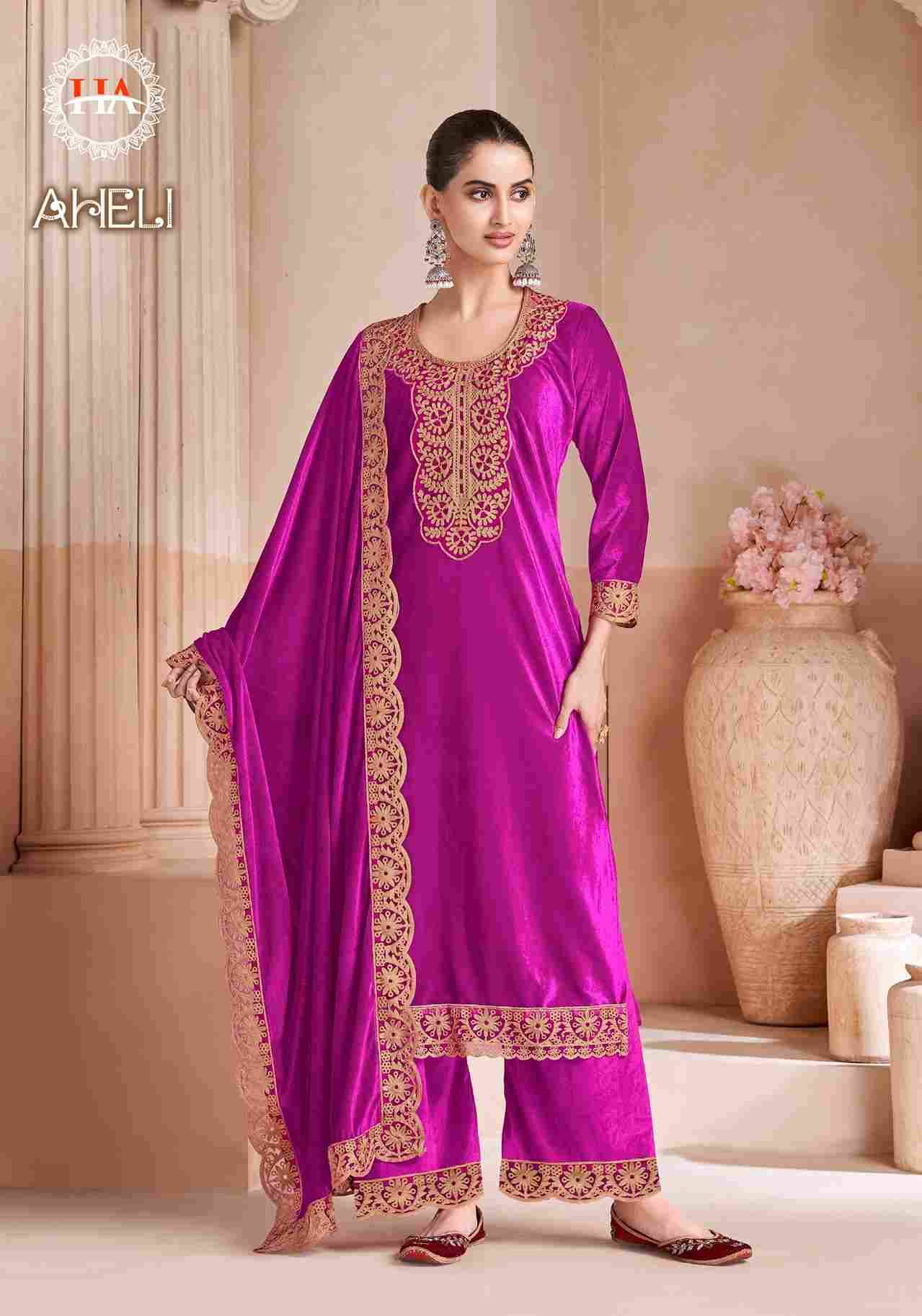 Aheli By Harshit Fashion Hub 2123-927-01 To 2123-927-06 Series Beautiful Festive Suits Stylish Fancy Colorful Casual Wear & Ethnic Wear Pure Velvet Dresses At Wholesale Price