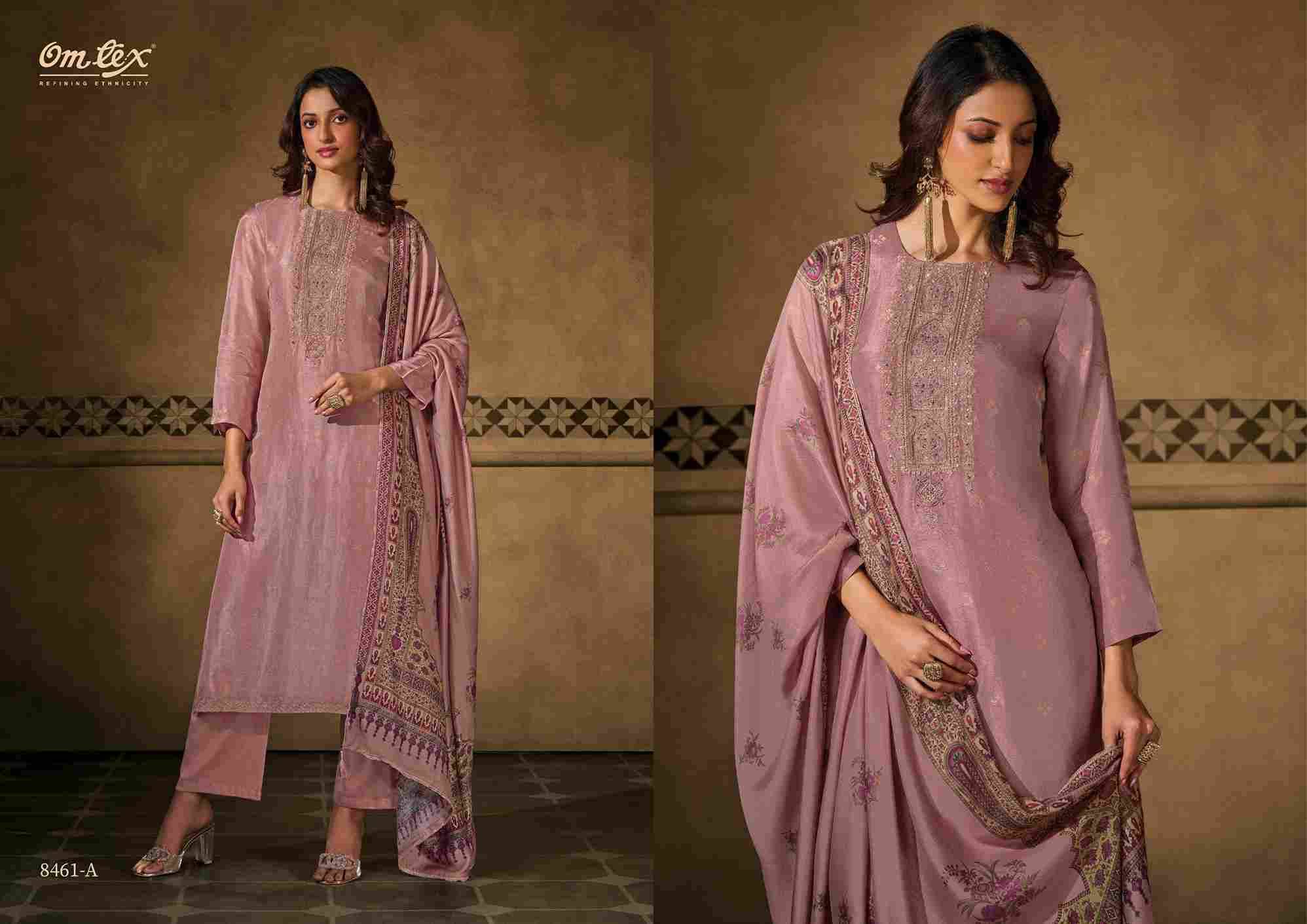 Freya By Om Tex 8461-A To 8461-D Series Beautiful Festive Suits Colorful Stylish Fancy Casual Wear & Ethnic Wear Silk Jacquard Dresses At Wholesale Price