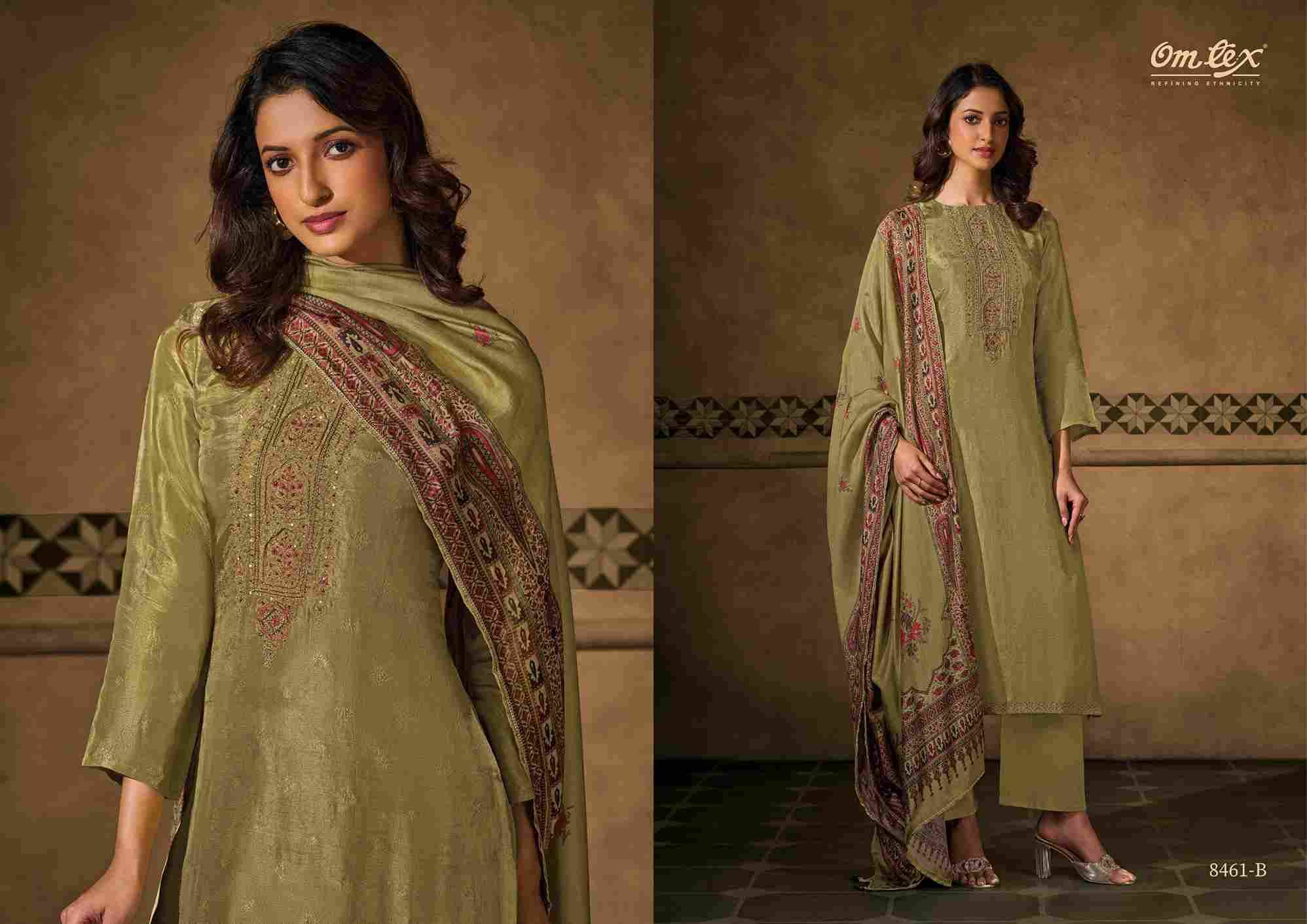 Freya By Om Tex 8461-A To 8461-D Series Beautiful Festive Suits Colorful Stylish Fancy Casual Wear & Ethnic Wear Silk Jacquard Dresses At Wholesale Price