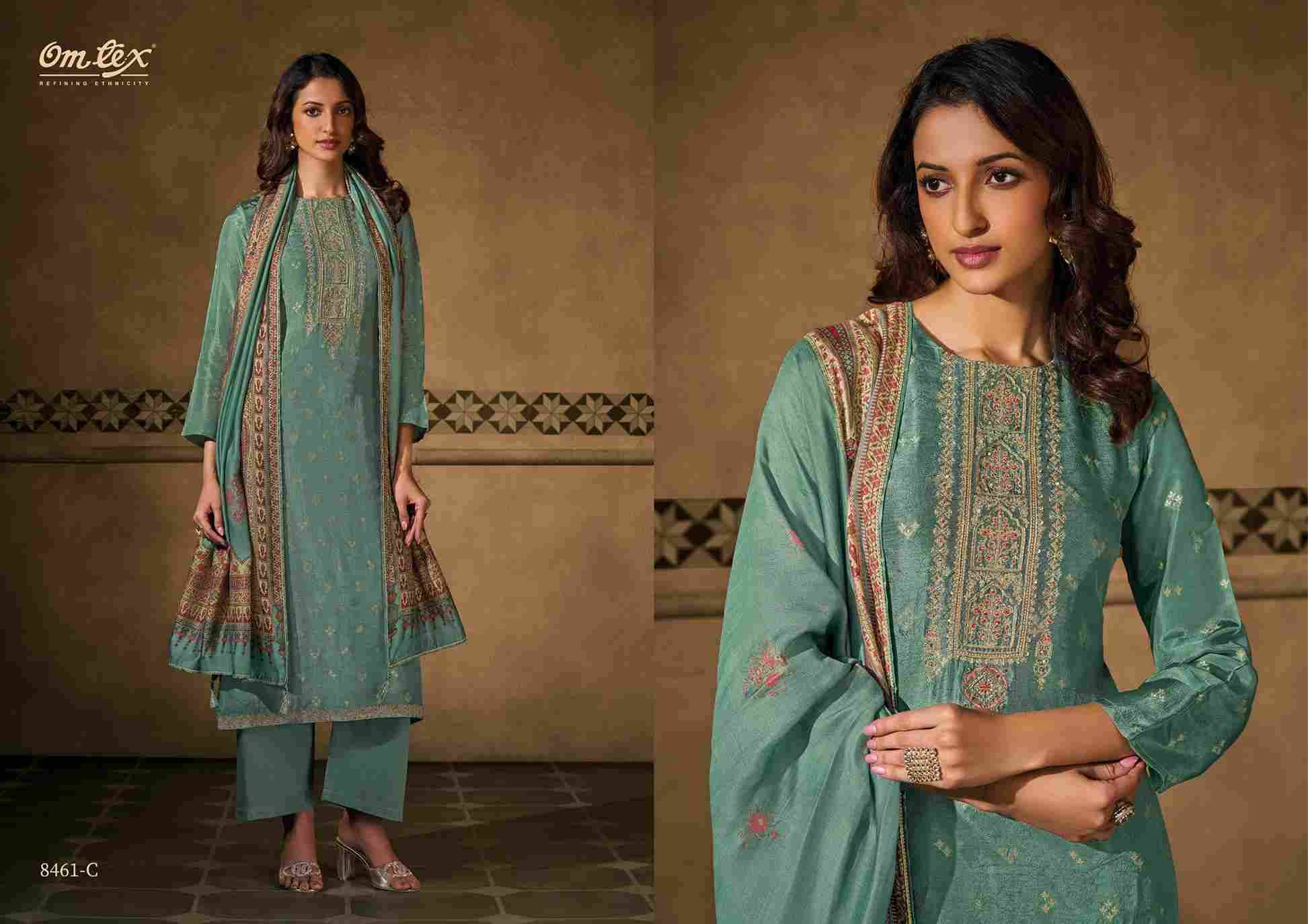 Freya By Om Tex 8461-A To 8461-D Series Beautiful Festive Suits Colorful Stylish Fancy Casual Wear & Ethnic Wear Silk Jacquard Dresses At Wholesale Price