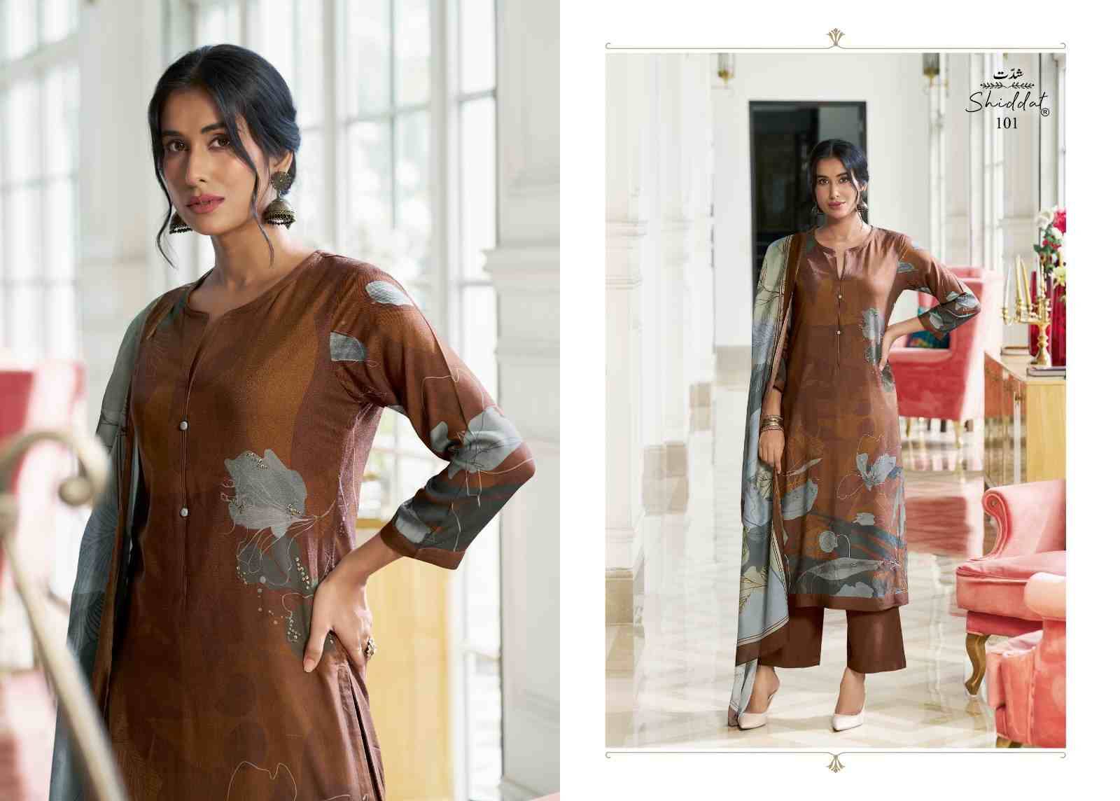 Zion By Shiddat 101 To 108 Series Designer Stylish Fancy Colorful Beautiful Party Wear & Ethnic Wear Collection Pure Pashmina Dresses At Wholesale Price
