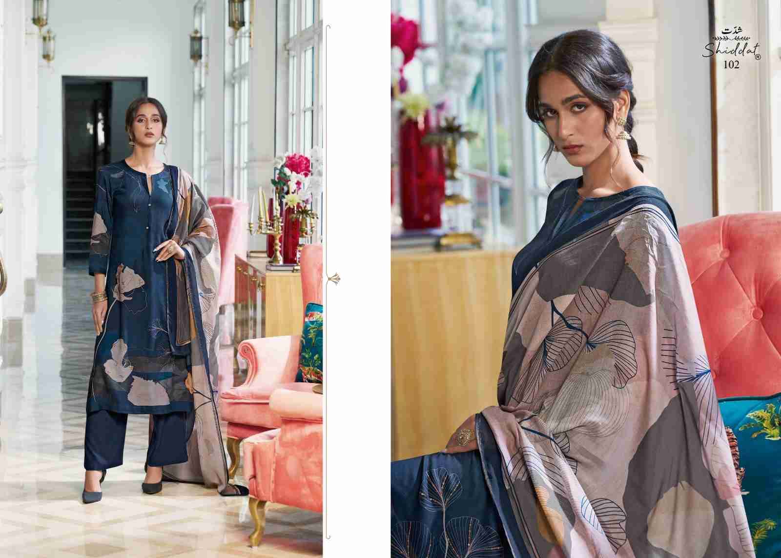 Zion By Shiddat 101 To 108 Series Designer Stylish Fancy Colorful Beautiful Party Wear & Ethnic Wear Collection Pure Pashmina Dresses At Wholesale Price